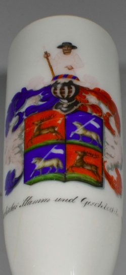 Wappen mit Marke, Porzellanmalerei, Pfeifenkopf, D1664