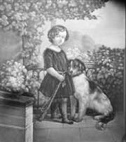 HPM 291 – Kind mit Stock und Hund 