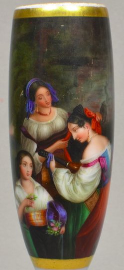 Franz Xaver Winterhalter (1805 – 1873), Italienische Genreszene, Porzellanmalerei, Pfeife, D1889