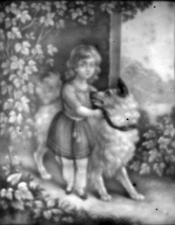 HPM 292 - Kind mit großem Hund an der Seite
