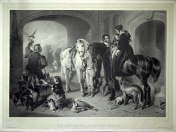 Jean-Baptiste Adolphe Lafosse ,Rückkehr von der Falkenjagd