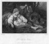 J.L.Appold, Die schlafenden Kinder, Stahlstich nach F.v.Amerling, D2365-3