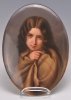 Charles Francois Jalabert (1819 – 1901)„Die Armuth“, Porzellanmalerei, Bildplatte, A0043
