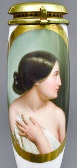 Christoph Preisel (1818-1877), Jungfräulichkeit, Porzellanmalerei, Pfeifenkopf, B0050