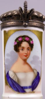 Paul Ernst Gebauer, (1782-1865), Elisabeth, Porzellanmalerei, Pfeifenkopf, D0944
