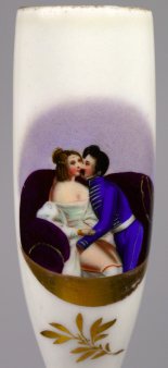 Sofa-Vergnügen, Erotik, Porzellanmalerei, Pfeifenkopf, D1538