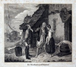 1833 Kupferstich Heirat Helgoland