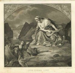 Engleheart, Stahlstich, Die Lorelei, nach Begas, A0072