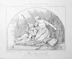 Angelnde Kinder, nach Schütze, Kupferstich, D0972