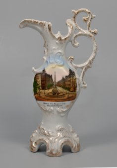 Hasselbachplatz um 1900, Porzellandekor, Vase, D0858