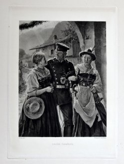 Hanfstaengl, Leichte Cavallerie, Photogravure, nach Rau, D1497