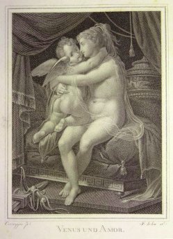 Friedrich John (1769-1843), Kupferstich, Venus und Amor, nach Correggio, D1602
