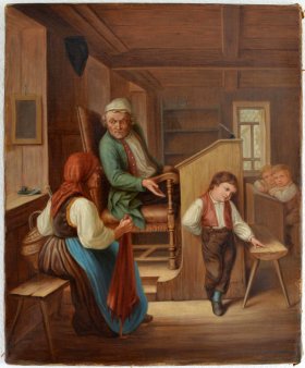 Marc Louis Benjamin Vautier (1829-1898), Kopie nach, Gemälde, Das ist ein Taugenichts, D1692