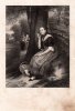 Albert Henry Payne (1812-1902), Die Lauscherin, Stahlstich nach Meyerheim, D1231-1