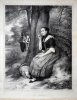 Heinrich Bucker (1812-1873), Die Lauscherin, Lithographie nach F.E. Meyerheym, D1183