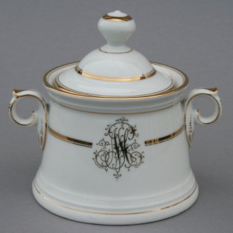 Buckauer Porzellanmanufaktur, Zuckerdose um 1900, D0708-167-23