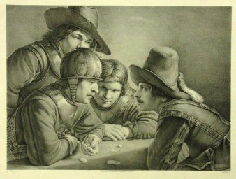 Ferdinand von Piloty (1786-1844) Die Würfelspieler, A0053