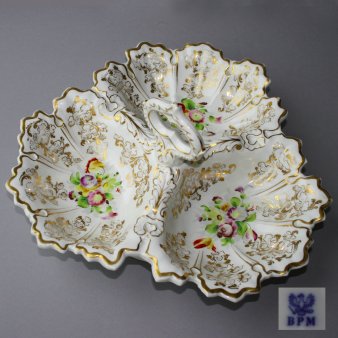 Buckauer Porzellanmanufaktur, Cabaret dreipassig um 1846, D0705-166-00