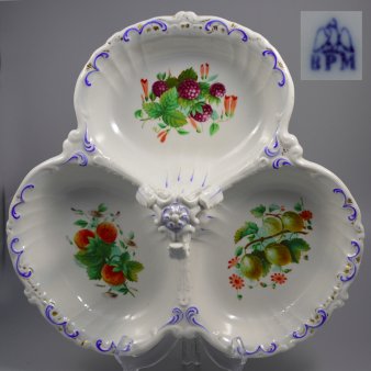 Buckauer Porzellanmanufaktur, Cabaret, dreipassig um 1860, D0869-233-00