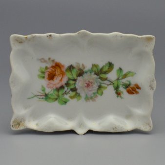 Buckauer Porzellanmanufaktur, Rechteck-Schale um 1900, D0828-226-29