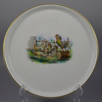 Buckauer Porzellanmanufaktur, Tablett für Eierset um 1900, D0918-257-37