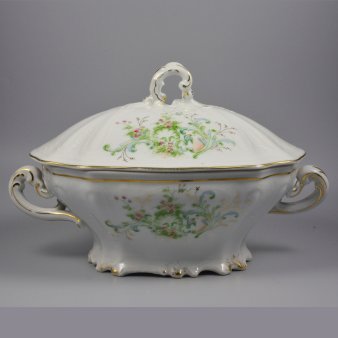 Buckauer Porzellanmanufaktur, Terrine mit Deckel um 1897, D0729-189-25