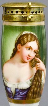 Tizian, (1477od.1488-1576), Frau bei der Toilette, Porzellanmalerei, Pfeifenkopf, B0061