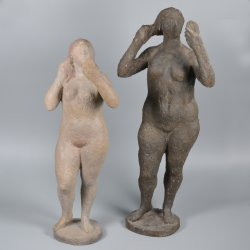 Dieter Borchhardt, Frau mit Spiegel, Kleinplastik