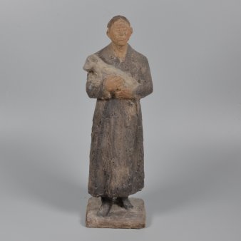 Dieter Borchhardt, Schäfer mit Lamm 2, Kleinplastik