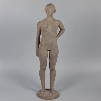 Dieter Borchhardt, Weiblicher Akt mit Dutt, Kleinplastik