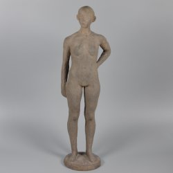 Dieter Borchhardt, Weiblicher Akt mit Dutt, Kleinplastik