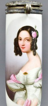 Dominik Haitz (1810-1847), Konstance Dahn, Porzellanmalerei, Pfeifenkopf, B0154