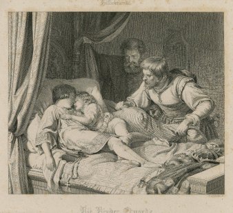 Gustav Lüderitz (1803-1884), Die Söhne Eduards IV, nach Hildebrand, Kupferstich, A0097