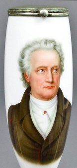 Joseph Stieler (1781-1858), Johann Wolfgang von Goethe, Porzellanmalerei, Pfeifenkopf, B0161