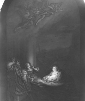 KPM 256 Die Geburt Christi, nach Correggio, Lithophanie