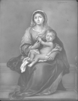PPM 435 Madonna mit dem Kinde, nach Murillo, Lithophanie