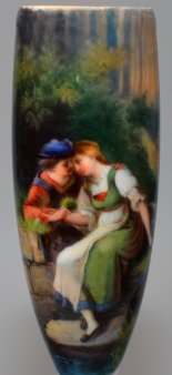 Der Abschied, Porzellanmalerei, Pfeifenkopf, D1002