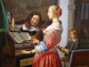 Frans van Mieris (1635-1681), Woman at a harpsichord, Porzellanmalerei, Bildplatte, A0100