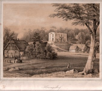 Henning, J., Heringsdorf, Logierhaus in der heutigen Klenzestraße, Lithographie nach W.v.Schack, D0163-2