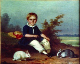 Hermann Werner (1816-1905), Gemälde 1852 „Kinderportrait Paul Kricheldorff“