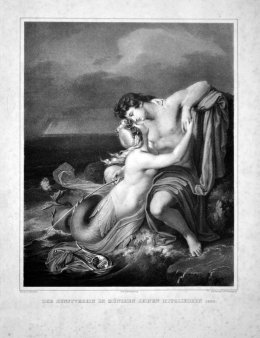 Franz Seraph Hanfstaengl (1804-1877), Lithographie, Der Fischer, nach Hanson, D1663