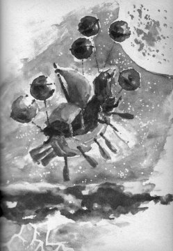 Heinz Bormann (1926-1974) Illustration, Mittenzwei, Phant. Weltraumfahrten, Neues Leben 1961-4