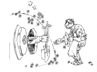 Heinz Bormann (1926-1974) Illustration, Opitz, O du mein Deutschland, Eulenspiegelverlag  1960, S115