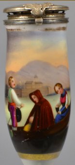 Christoph Ruben (1805-1875), Ave Maria, Porzellanmalerei, Pfeifenkopf, D1727