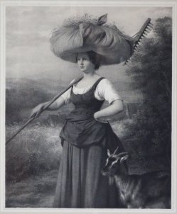 Paul Rohrbach (1817), Das Landmädchen, Lithographie nach F.E.Meyerheim, D1659