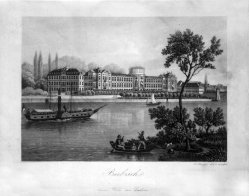 Heinrich Zollinger (1821-1891), Aquatinta-Radierung, Biebrich, D1588-2