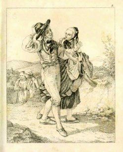 Kupferstich, Lustiger Bauersmann, nach Becker, A0080