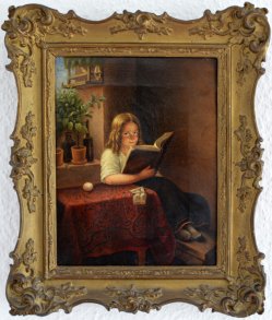 1697 Franz Thelen, Lesendes Mädchen