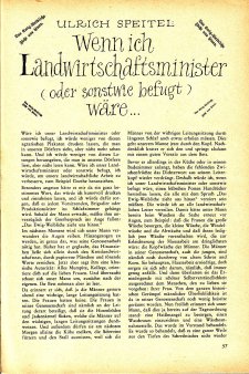 Das Magazin 64-07-57 Ulrich Speitel, Wenn ich Landwirtschaftsminister wäre