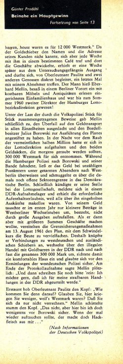 Das Magazin 65-07-70 Günter Prodöhl, Beinahe ein Hauptgewinn